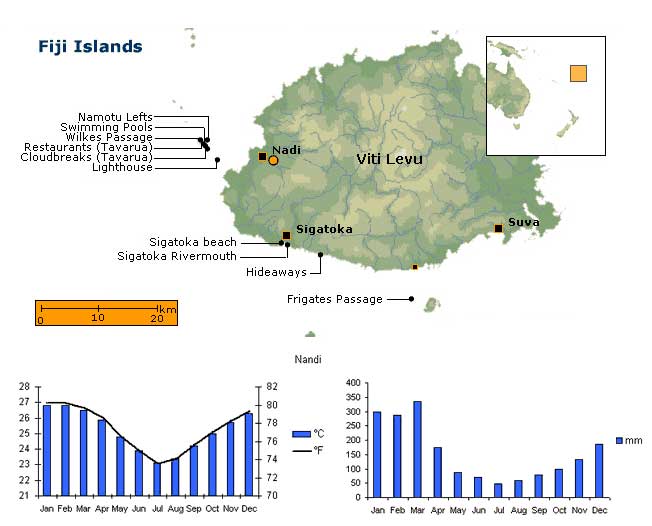 fiji surf spots map Surfing Fiji Where Are The Best Breaks Travel Blog fiji surf spots map