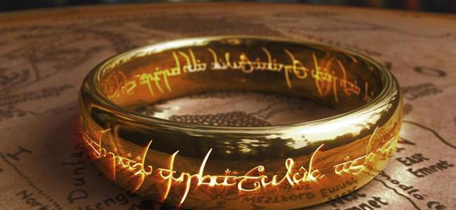 A photo of the actual 'One Ring' from the LOTRs Trilogy Films. 