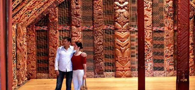 Experiencing a Maori Marae on a New Zealand self-drive cultural tour.