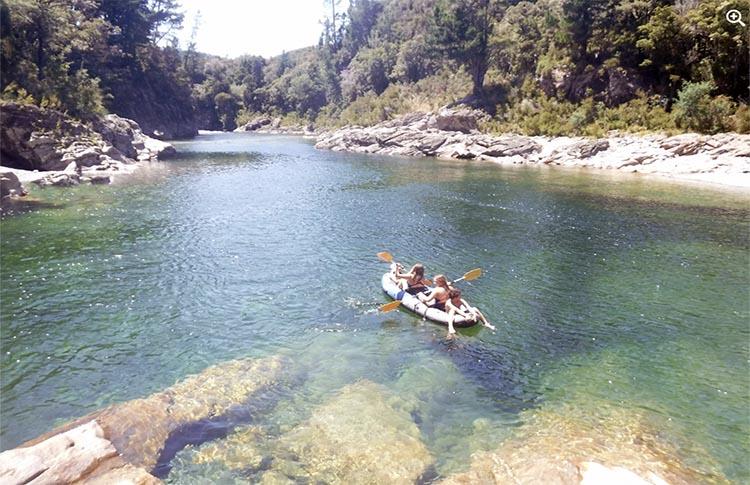 Summer kids at Salisbury Falls - Aorere River