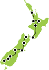 14 Day Self Drive LOTR Hobbit Filming Locations Map