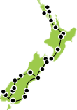 New Zealand's Ultimate Rail, Cruise & Coach Tour Small Map