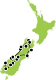 NZ Trails - Kiwi Classic Hiking Tour Small Map