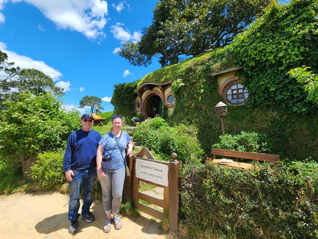 Rachel at Hobbiton