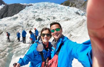 Lauren & Phil on honeymoon West Coast South Island